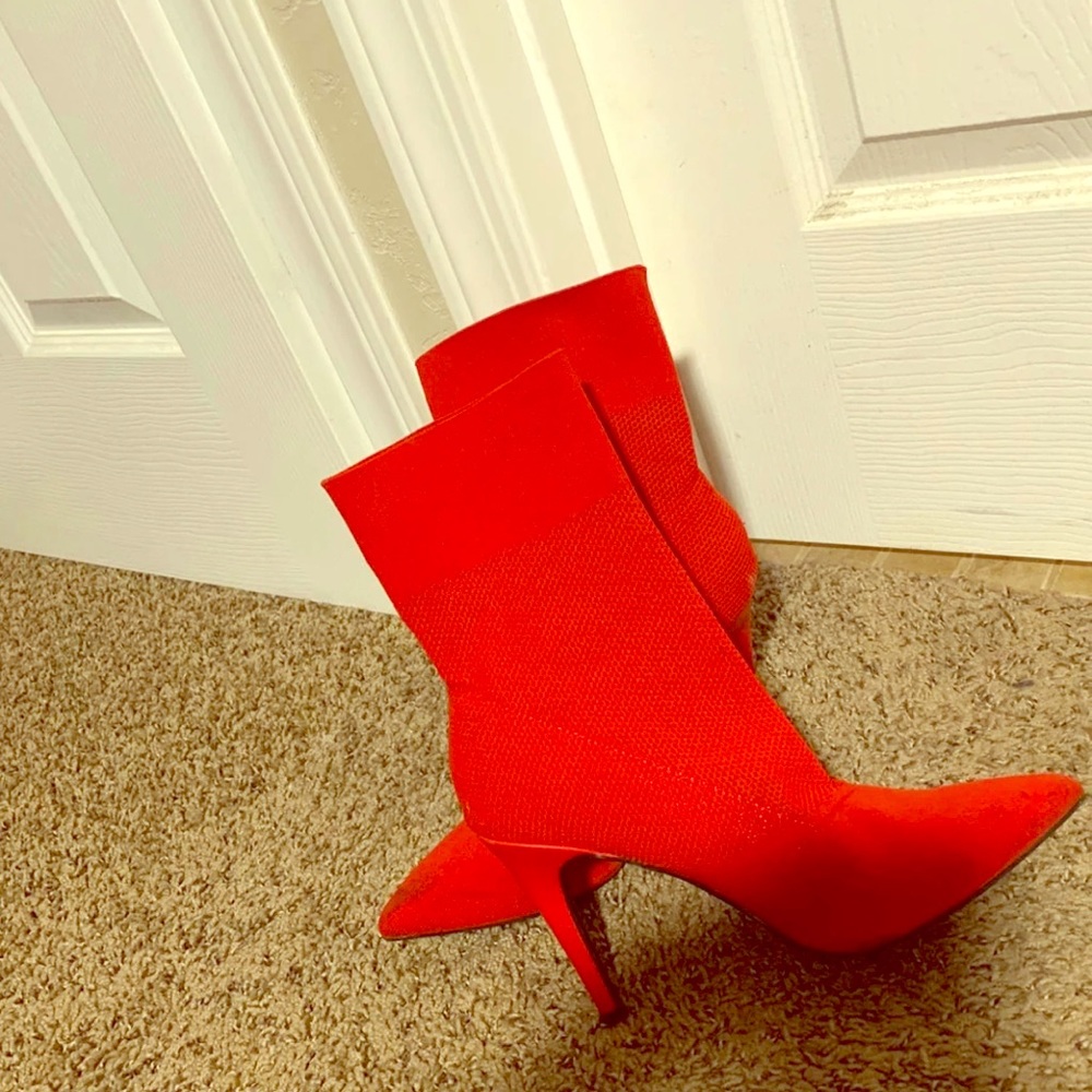 Red booties size 9
